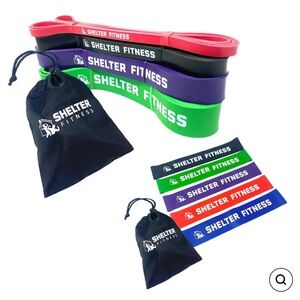 Shelter Resistance Bands Set - Red, Purple, Green, Black, Blue
